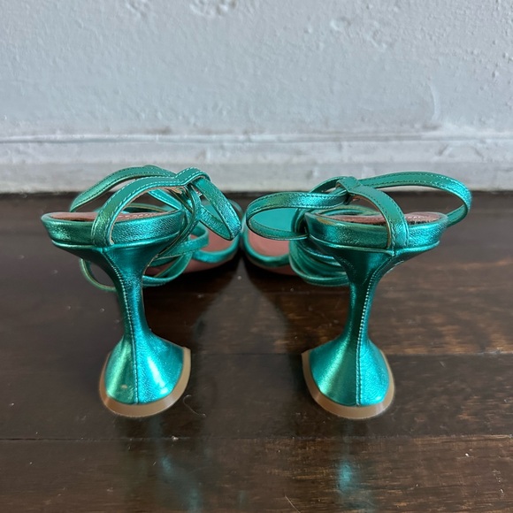 Amina Muaddi Vita leather heel - Picture 5 of 10